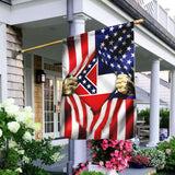 Mississippi And American Flag | Garden Flag | Double Sided House Flag