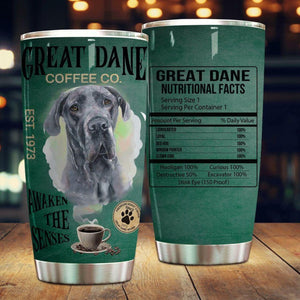 Blingyy Great Dane Tumbler A Cup Of Great Dane Coffee Wakes You Up- L0411- At21