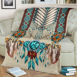 Fleece Blanket Native American Pattern Fleece Blanket Print 3D, Unisex, Kid, Adult - Love Mine Gifts