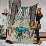 Fleece Blanket Native American Pattern Fleece Blanket Print 3D, Unisex, Kid, Adult - Love Mine Gifts