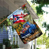 Ohio Country Roads Flag | Garden Flag | Double Sided House Flag