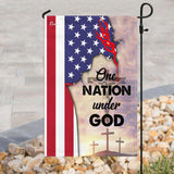 One Nation Under God Jesus Christ Flag | Garden Flag | Double Sided House Flag