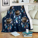 Fleece Blanket Otter Dream Catcher Personalized Custom Name Date Fleece Blanket Print 3D, Unisex, Kid, Adult - Love Mine Gifts