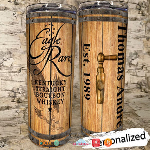 Tumbler NEW Eagle Rare Whiskey Custom Skinny Stainless Steel Tumbler Travel Customize Name, Text, Number, Image - Love Mine Gifts