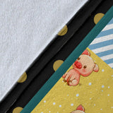 Pig cartoon so cute blanket