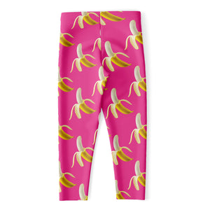 Pink Banana Pattern Print Women's Capri Leggings