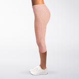 Pink Pig Tail Print Women's Capri Leggings