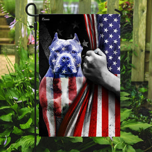 Pit Bull American Flag | Garden Flag | Double Sided House Flag