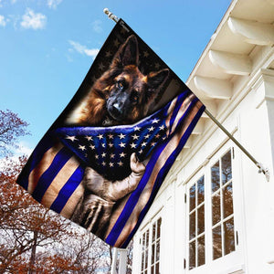 Police Dog. K9. The Thin Blue Line Flag | Garden Flag | Double Sided House Flag