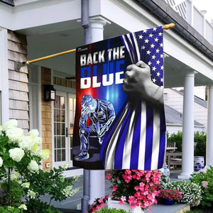 Police Law Enforcement Back The Blue Flag | Garden Flag | Double Sided House Flag
