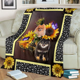 Pomerian dark sunflower blanket