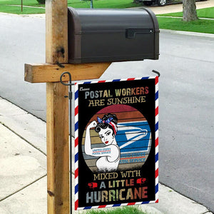 Postal Workers Are Sunshine Mixed With A Little Hurricane Flag | Garden Flag | Double Sided House Flag