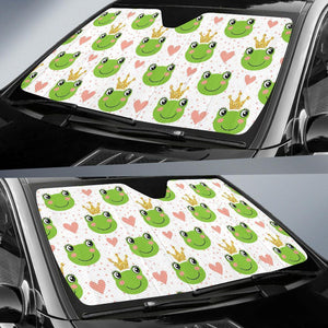 Car Sun Shade Prince Crown Frog Pattern Print Auto Sun Shade Car Windshield Window Cover Sunshade - Love Mine Gifts