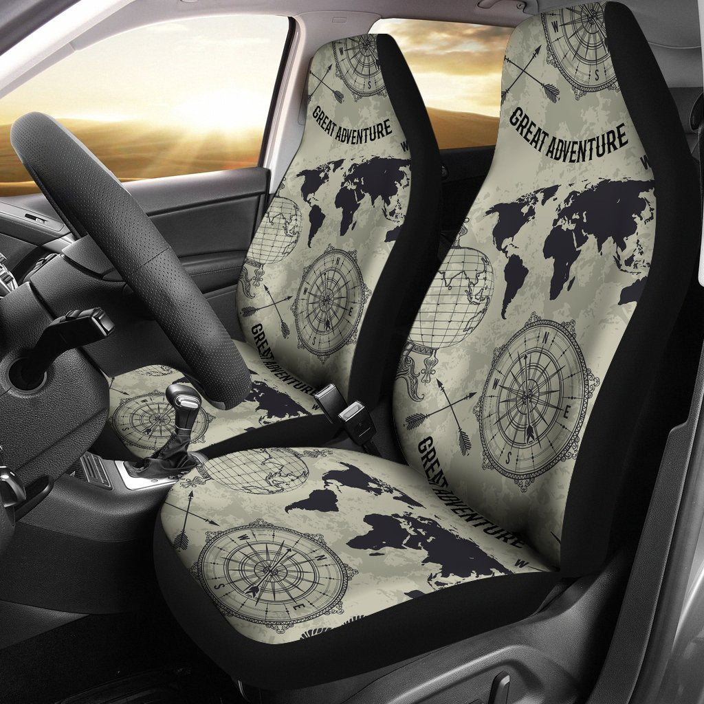 Print Pattern World Map Seat Cover Car Seat Covers Set 2 Pc, Car Acces –  Love Mine Gifts