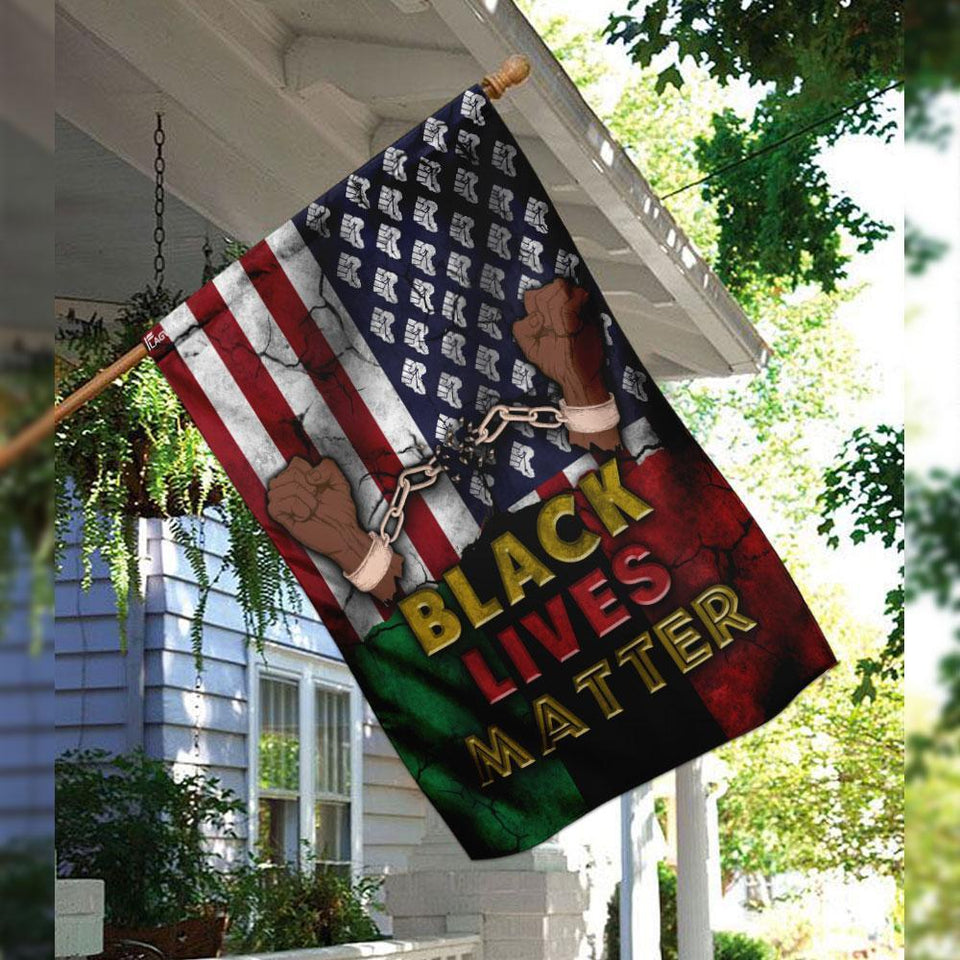 Protest Flag Black Lives Matter African American Flag | Garden Flag | Double Sided House Flag
