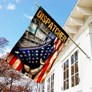 Proud Dispatcher Flag | Garden Flag | Double Sided House Flag