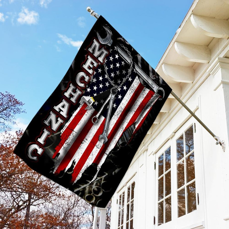 Proud Mechanic Flag | Garden Flag | Double Sided House Flag
