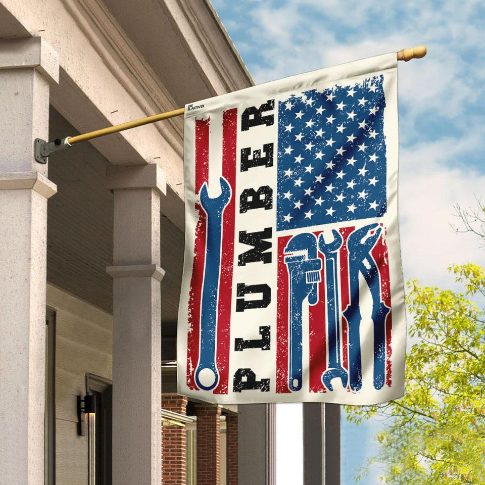 Proud Plumber Flag | Garden Flag | Double Sided House Flag