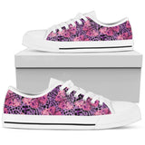 Shoes Low Top Purple Butterfly Leopard Low Top Personalized Shoes Custom Name, Text for Women, Men - Love Mine Gifts