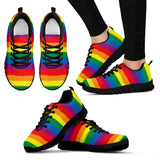 Shoes Sneaker Rainbow Flag Lgbt Pride Pattern Print Sneakers, Sneaker Running Personalized Shoes Custom Name, Text for Women, Men - Love Mine Gifts