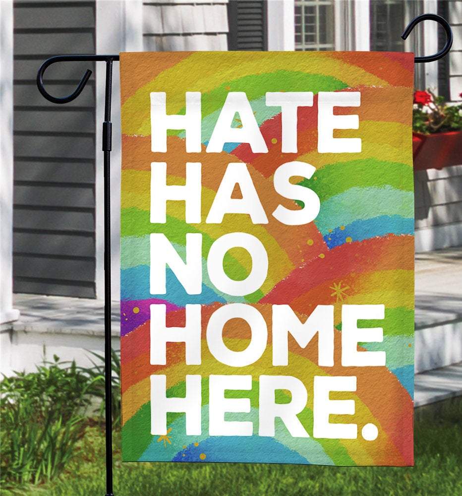 Rainbow - Hate Has No Home Here Flag, Black Lives Matter BLM Flag
