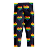 Rainbow Pixel 8-Bit LGBT Pride Heart Women's Capri Leggings