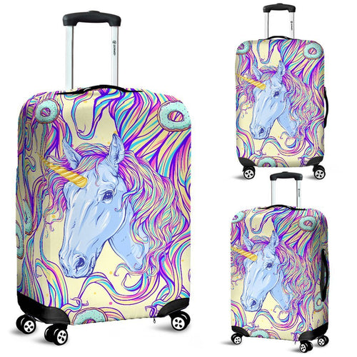 Luggage Cover Protector Rainbow Unicorn Luggage Cover Protector Suitcase Cover Fashion Travel Camping - Love Mine Gifts