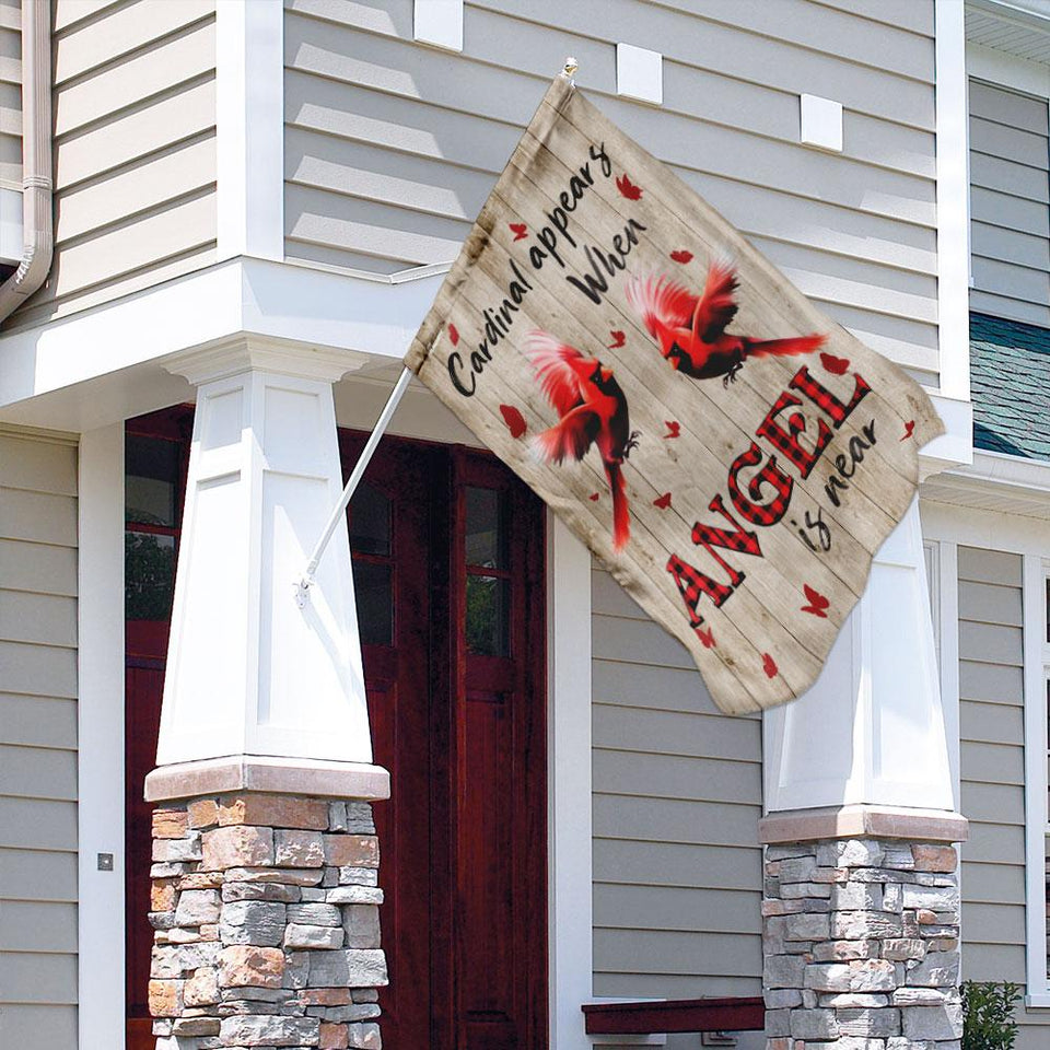 Red Cardinal Flag | Garden Flag | Double Sided House Flag