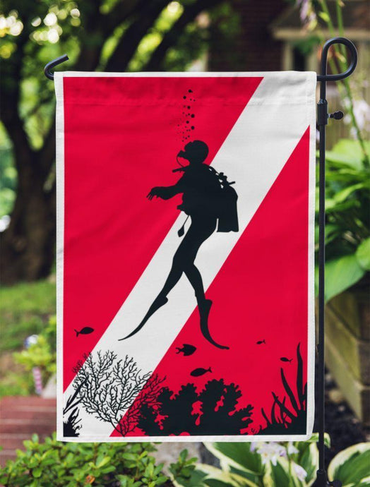 Flag Scuba Diving Customize Design, Personalized Garden Flag, House Flag Double Sided, Home Design Outdoor Porch - Love Mine Gifts