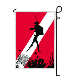 Flag Scuba Diving Customize Design, Personalized Garden Flag, House Flag Double Sided, Home Design Outdoor Porch - Love Mine Gifts