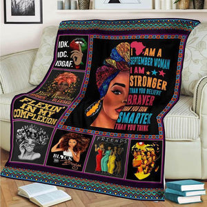 I'm A September Women Fleece Blanket | Adult 60x80 inch | Youth 45x60 inch | Colorful | BK2782