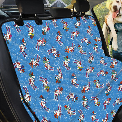 Pet Car Seat Skiing Dog Pattern Print Pet Car Back Seat Cover, Dog, Cat Lovers - Love Mine Gifts