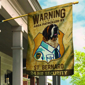 St Bernard security flag | Garden Flag | Double Sided House Flag