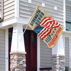 Strength And Honor Keep America Free Flag | Garden Flag | Double Sided House Flag