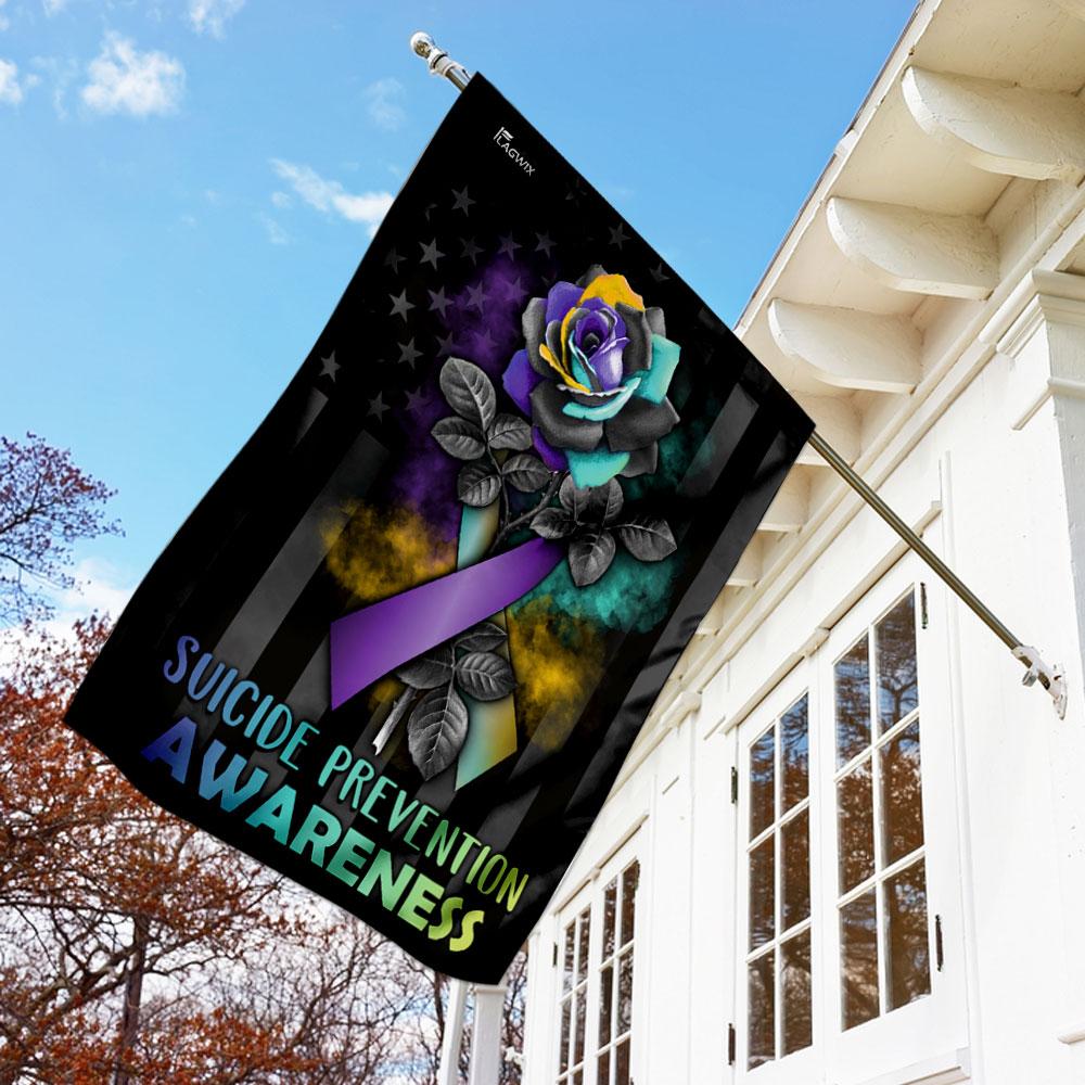 Flag Suicide Prevention Awareness V3 Customize Design, Personalized Garden Flag, House Flag Double Sided, Home Design Outdoor Porch - Love Mine Gifts