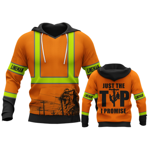  Premium D Print Lineman Safety Just The Tip I Promise Shirts MEI
