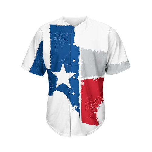 Baseball Jersey Texas State Flag Print Men's Baseball Jersey 3D Print - Love Mine Gifts