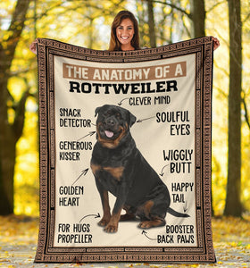 The anatomy of a rottweiler blanket