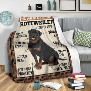 The anatomy of a rottweiler blanket