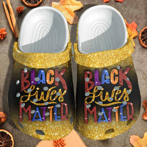 Clog Vintage Blm Custom Black Lives Matter Outdoor Mom Sister Clog Personalize Name, Text - Love Mine Gifts