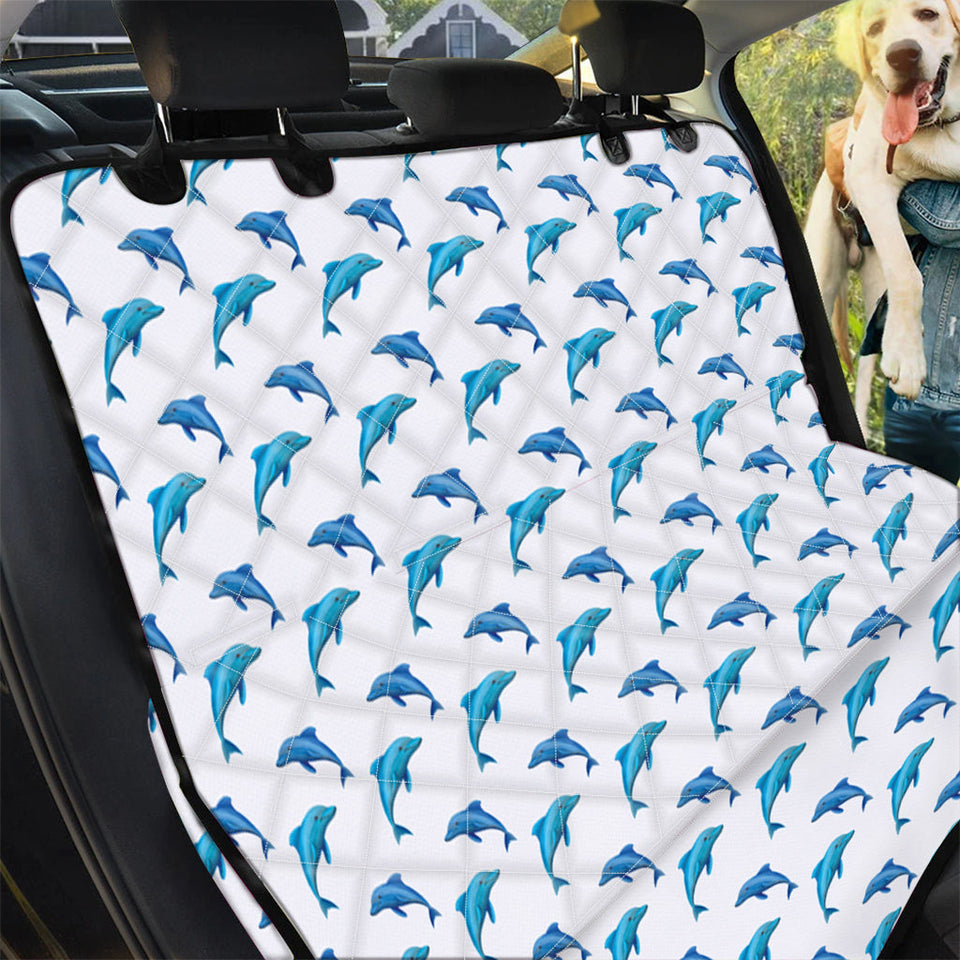 Pet Car Seat Watercolor Dolphin Pattern Print Pet Car Back Seat Cover, Dog, Cat Lovers - Love Mine Gifts