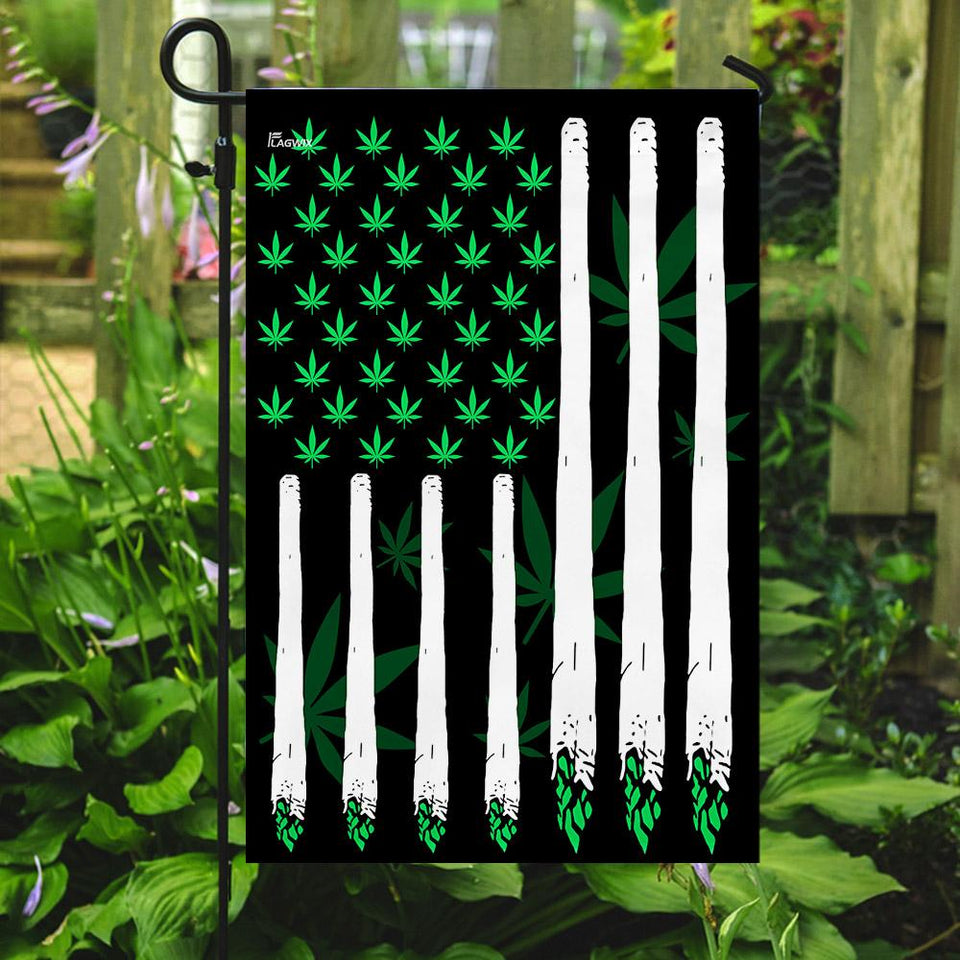 Weed. Marijuana Leaf Flag | Garden Flag | Double Sided House Flag