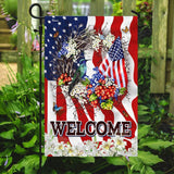 Welcome American Flag | Garden Flag | Double Sided House Flag
