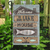 Welcome To Our Lake House Flag | Garden Flag | Double Sided House Flag