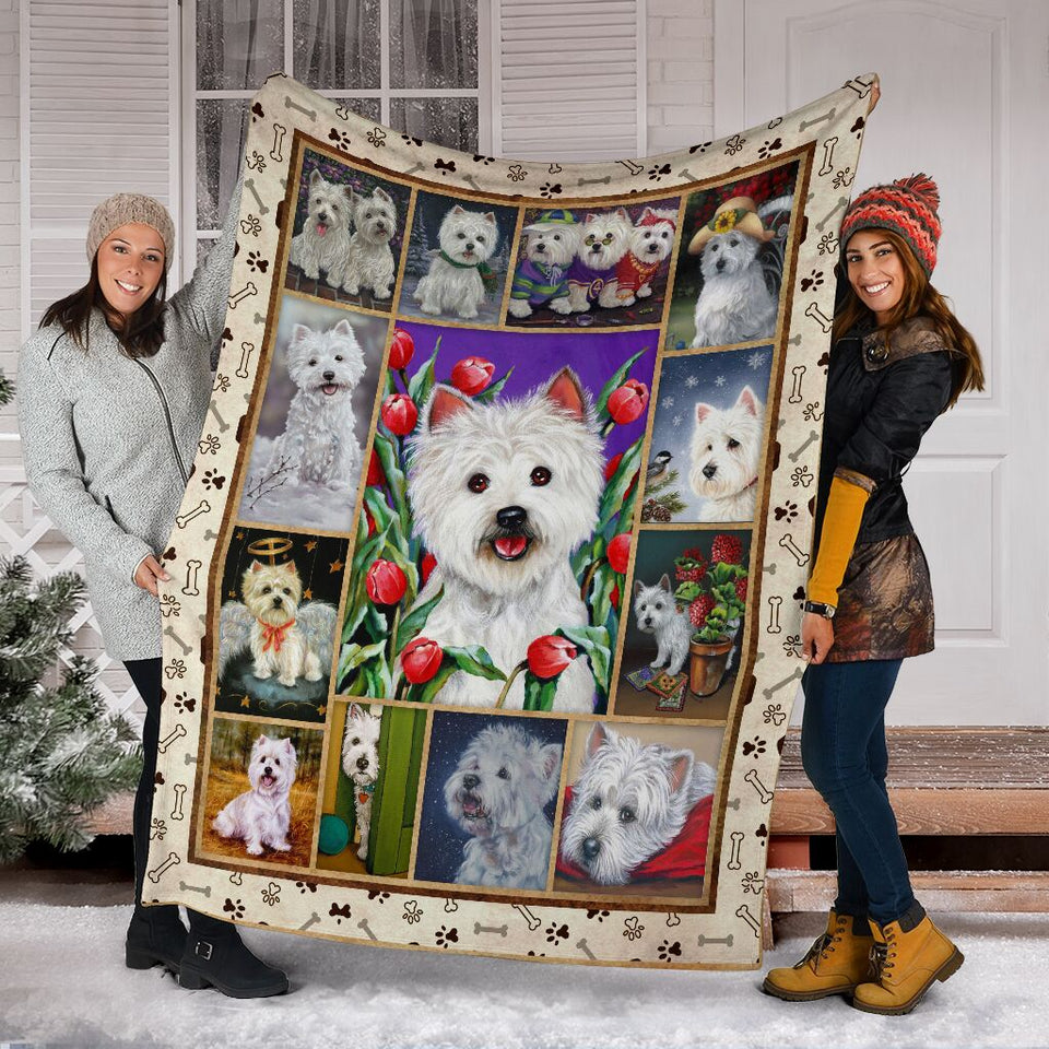Fleece Blanket Westie Is Awesome Fleece Blanket Print 3D, Unisex, Kid, Adult - Love Mine Gifts