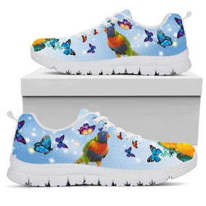 Shoes Sneaker Parrot Butterfly Sneakers, Sneaker Personalized Shoes Custom Name, Text for Women, Men - Love Mine Gifts
