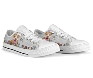 Shoes Low Top Pitbull Awesome Low Top Personalized Shoes Custom Name, Text for Women, Men - Love Mine Gifts
