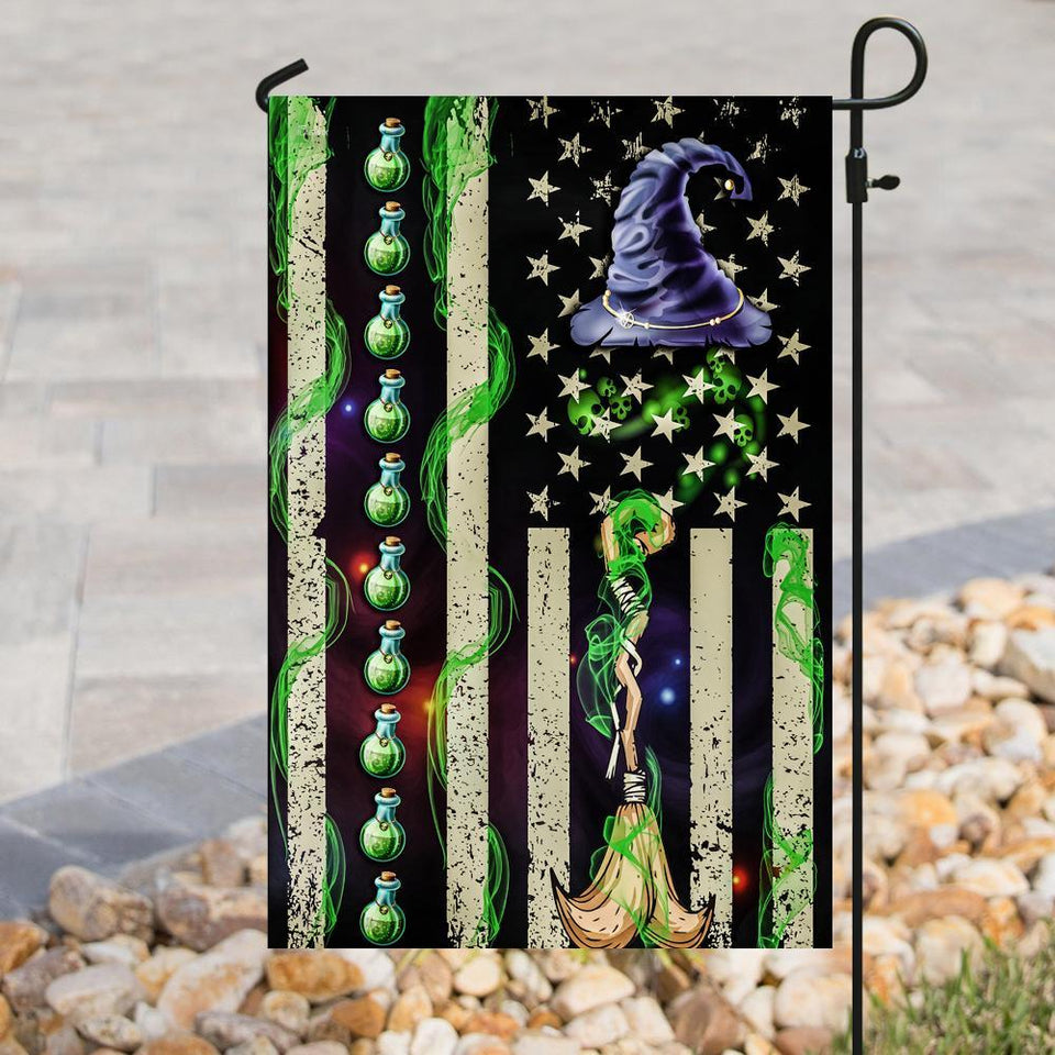 Witch Flag | Garden Flag | Double Sided House Flag