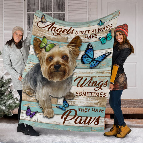Yorkshire terrier angels premium blanket